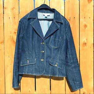 Casual Corner Denim Blazer Size 14
